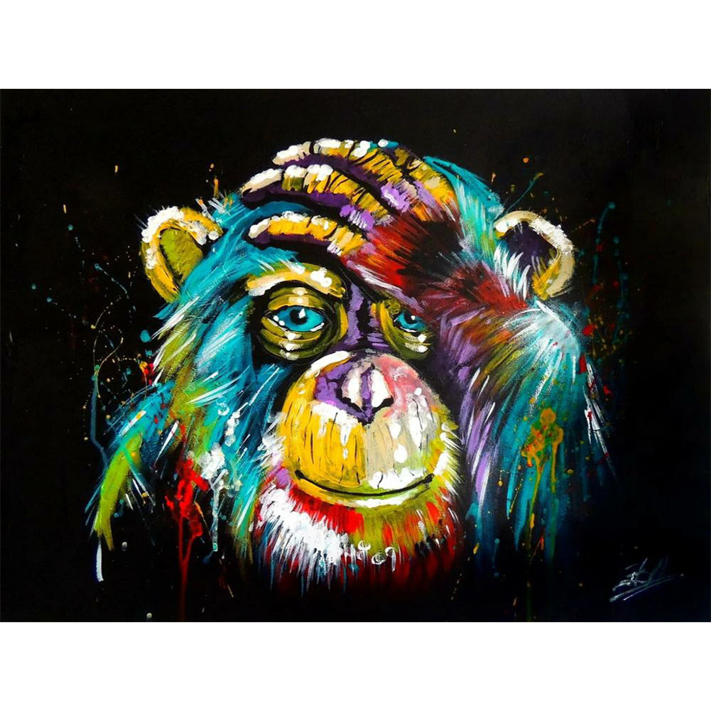 Chimpanzees - Full Round Drill Diamond Painting 40*30CM