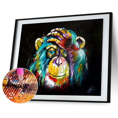 Chimpanzees - Full Round Drill Diamond Painting 40*30CM