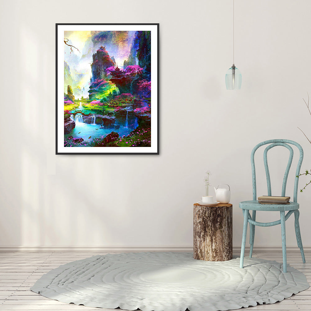 Mountains Waters - Full Round Drill Diamond Painting 50*60CM