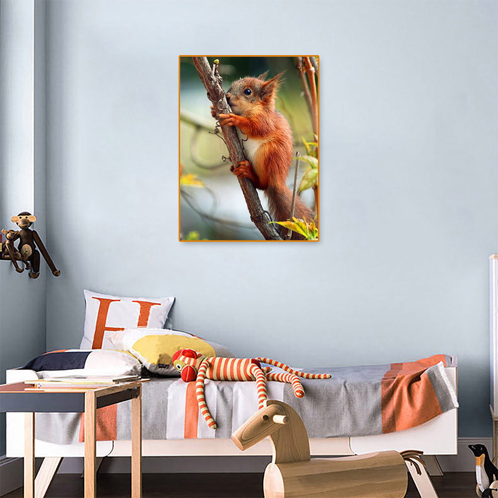 Squirrel - Full Round Drill Diamond Painting 30*40CM