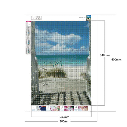 Seaside Scenery - Full Round Drill Diamond Painting 30*40CM