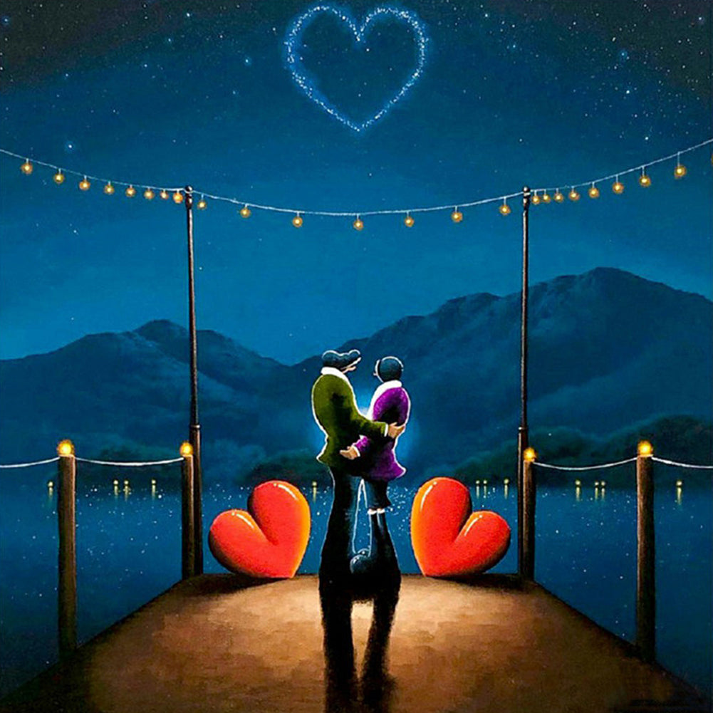 Couple - Full Round Drill Diamond Painting 40*40CM
