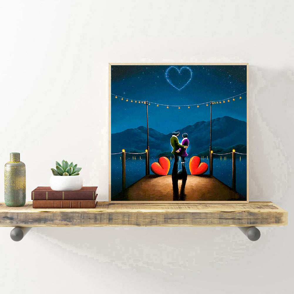Couple - Full Round Drill Diamond Painting 40*40CM