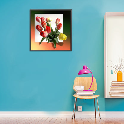 Tulip Bouquet - Full Round Drill Diamond Painting 40*40CM