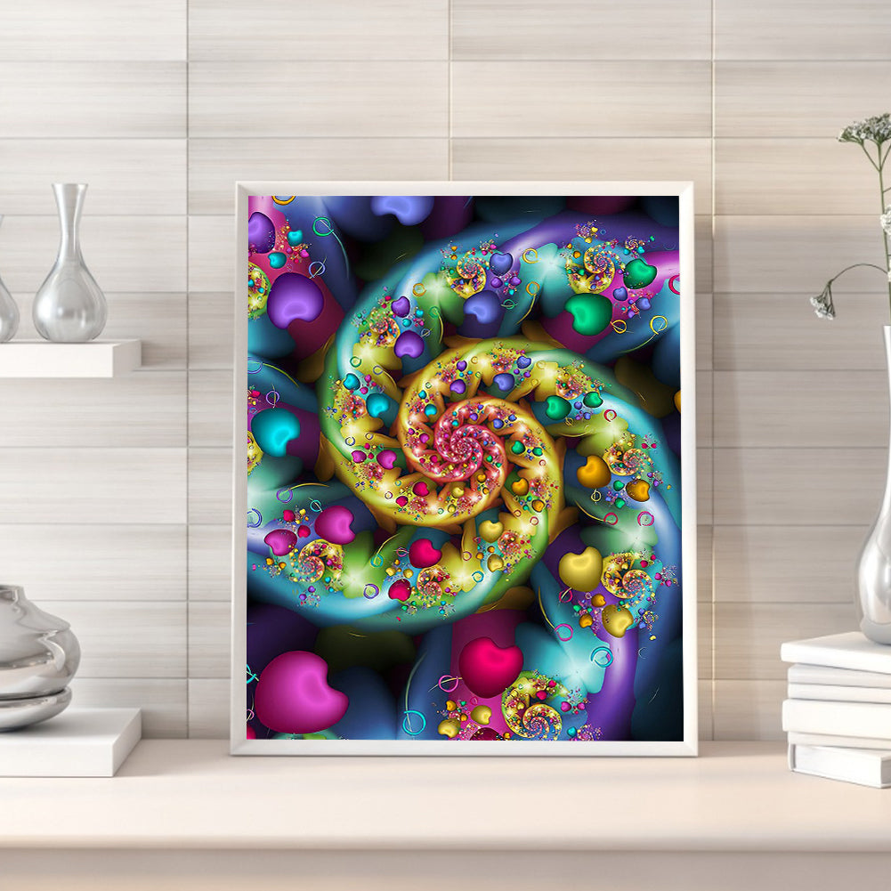 Colorful Swirls - Full Round Drill Diamond Painting 50*60CM