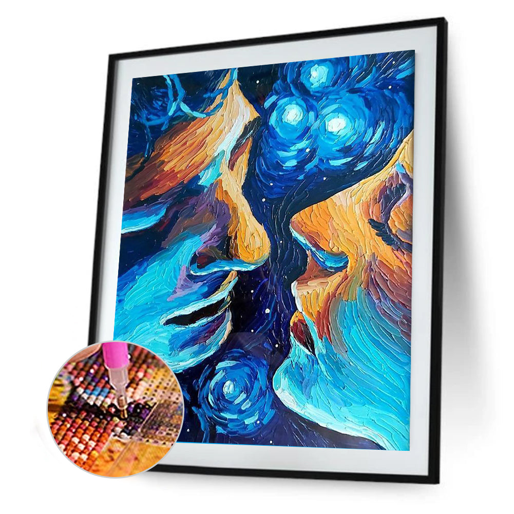 Kiss Lovers - Full Round Drill Diamond Painting 30*40CM