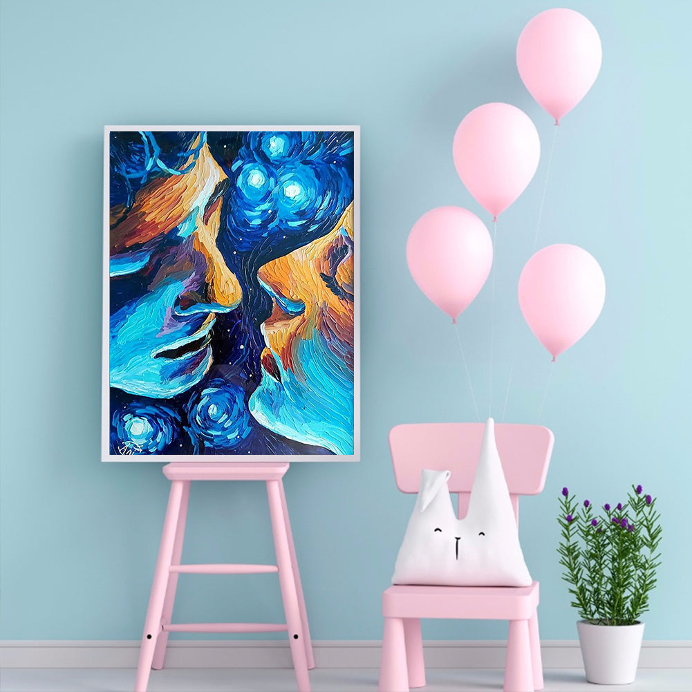 Kiss Lovers - Full Round Drill Diamond Painting 30*40CM