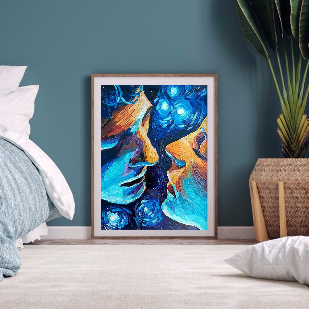 Kiss Lovers - Full Round Drill Diamond Painting 30*40CM