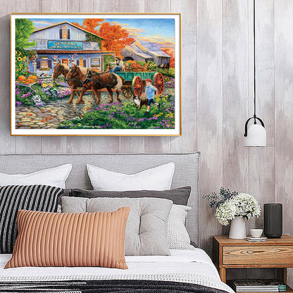 House Scenery - Full Round Drill Diamond Painting 40*30CM