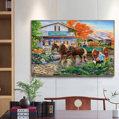 House Scenery - Full Round Drill Diamond Painting 40*30CM