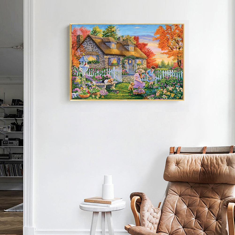 House Scenery - Full Round Drill Diamond Painting 40*30CM