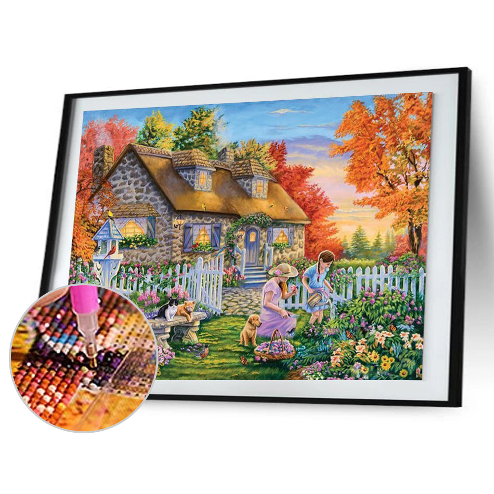 House Scenery - Full Round Drill Diamond Painting 40*30CM
