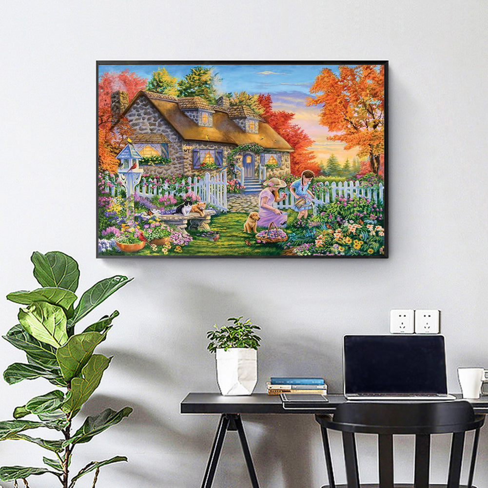 House Scenery - Full Round Drill Diamond Painting 40*30CM
