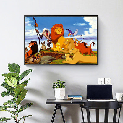 Lion King Animation - Full Round Drill Diamond Painting 40*30CM
