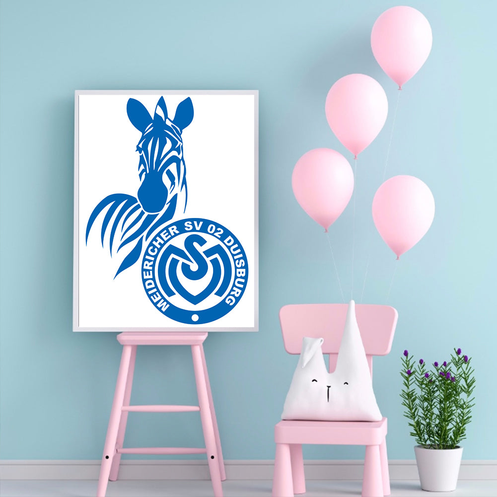 Duisburg Logo - Full Round Drill Diamond Painting 30*40CM