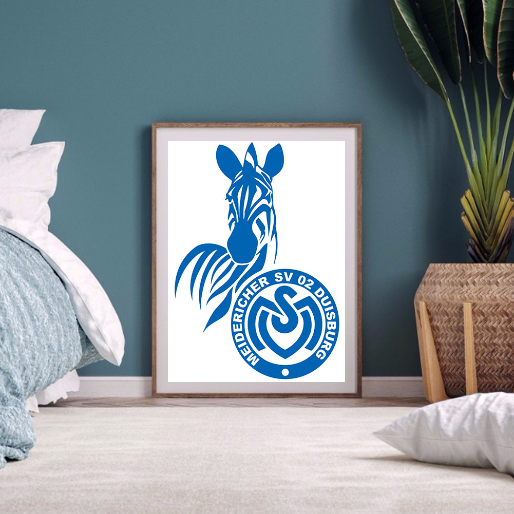 Duisburg Logo - Full Round Drill Diamond Painting 30*40CM