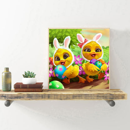 Two Chicks - Full Round Drill Diamond Painting 45*45CM
