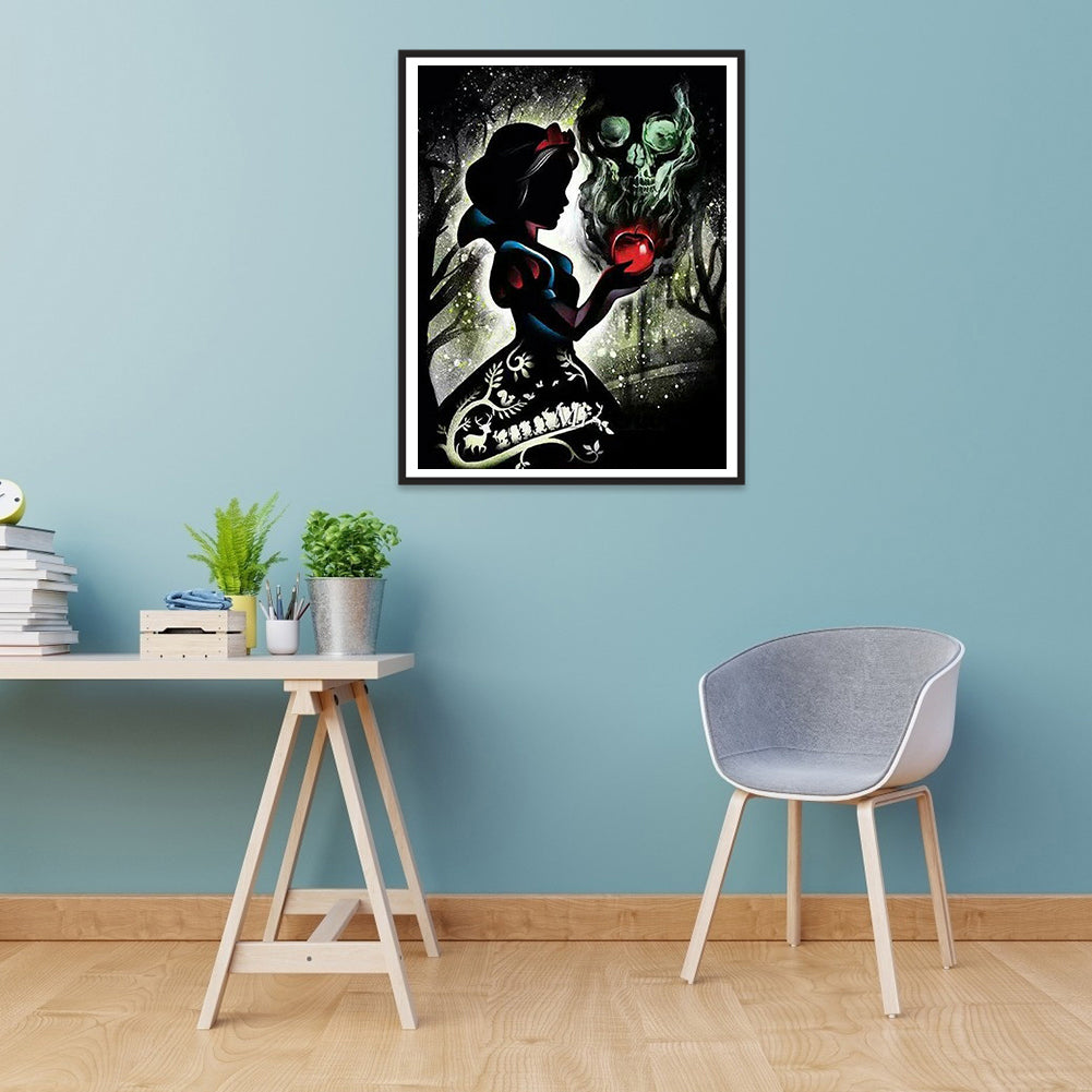Silhouette Disney - Full Round Drill Diamond Painting 50*60CM