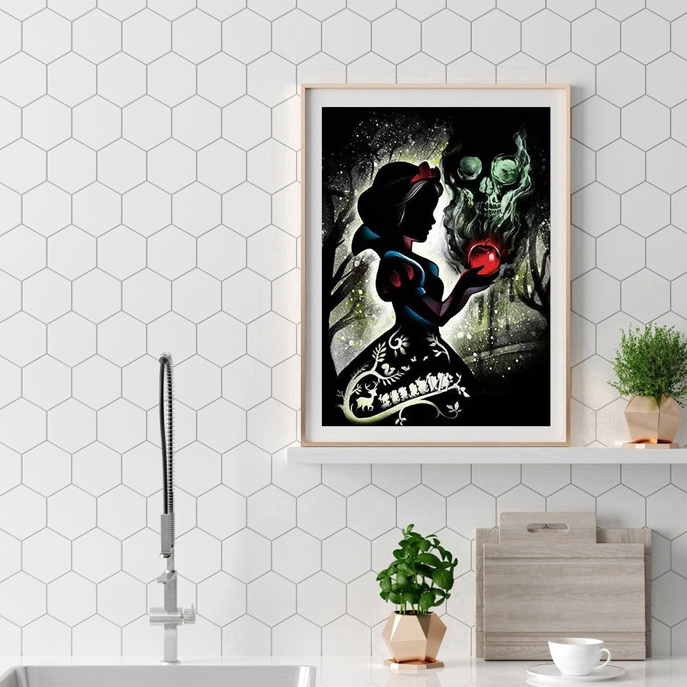Silhouette Disney - Full Round Drill Diamond Painting 50*60CM
