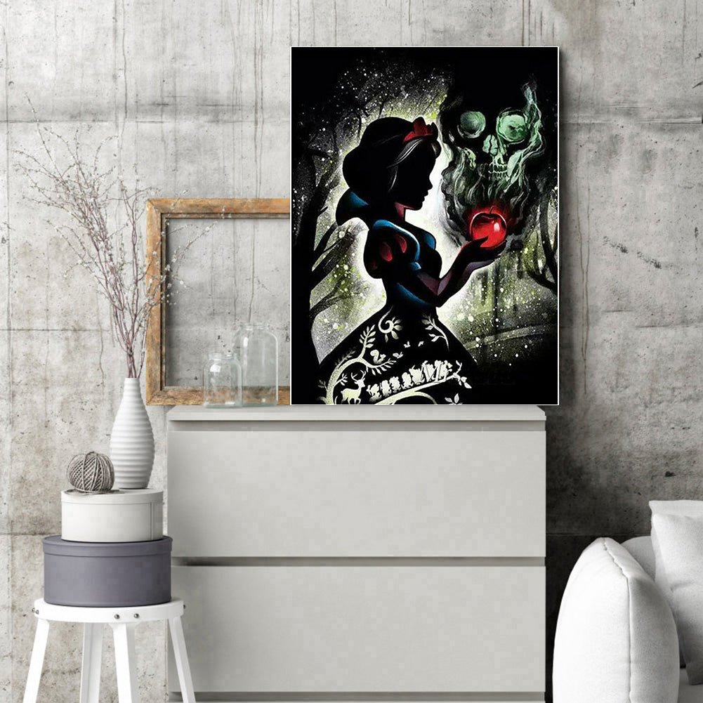 Silhouette Disney - Full Round Drill Diamond Painting 50*60CM
