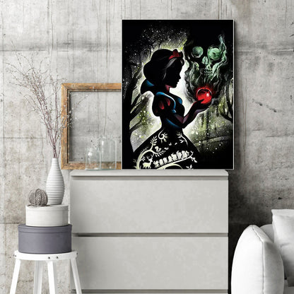 Silhouette Disney - Full Round Drill Diamond Painting 50*60CM