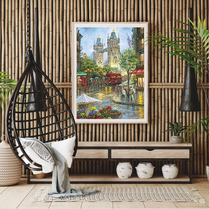 Small Town Scenery - Full Round Drill Diamond Painting 30*40CM