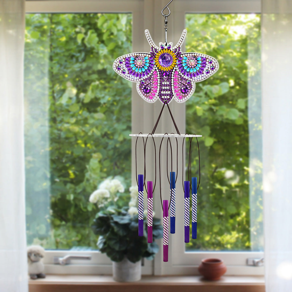 Acrylic Wind Chime Bell Pendant DIY Diamond Painting Mosaic Kit Home Decor