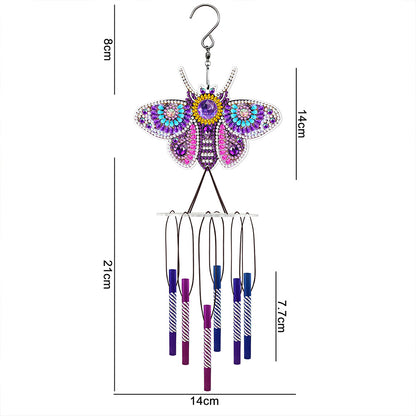 Acrylic Wind Chime Bell Pendant DIY Diamond Painting Mosaic Kit Home Decor