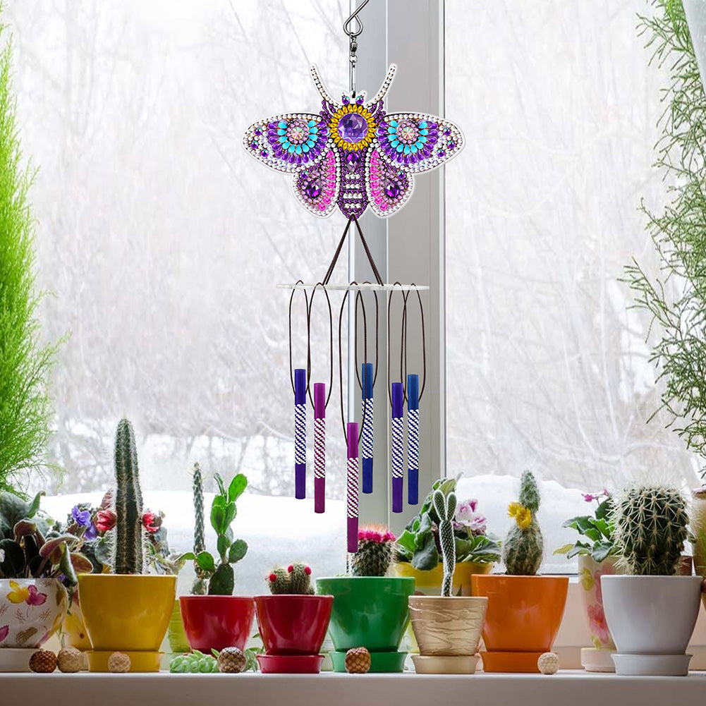Acrylic Wind Chime Bell Pendant DIY Diamond Painting Mosaic Kit Home Decor
