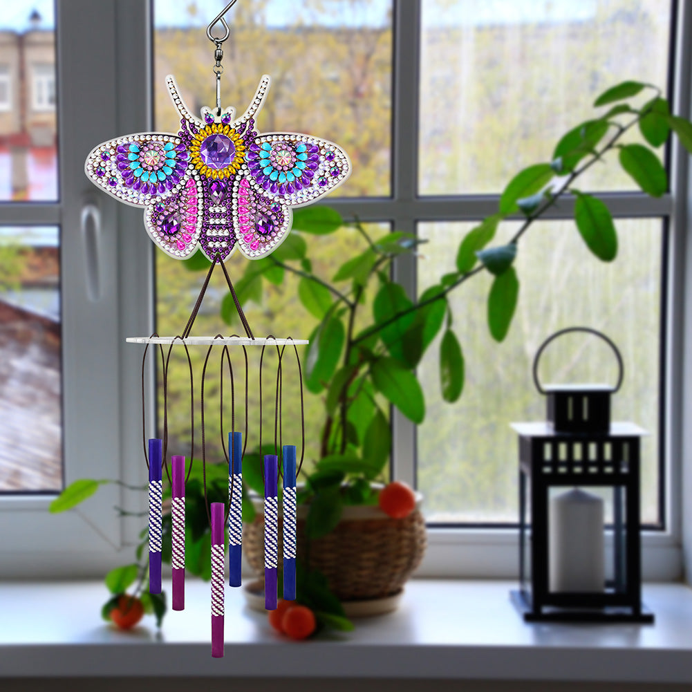 Acrylic Wind Chime Bell Pendant DIY Diamond Painting Mosaic Kit Home Decor