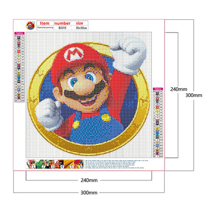 Super Mario - Full Round Drill Diamond Painting 30*30CM