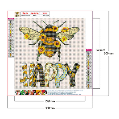 Bee - Full Round Drill Diamond Painting 30*30CM