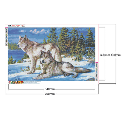 Timberwolves - Full Round Drill Diamond Painting 45*70CM