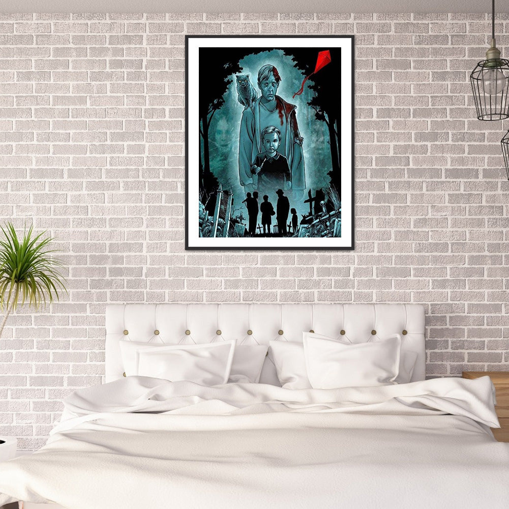 Horror Figure - Full Round Drill Diamond Painting 30*40CM