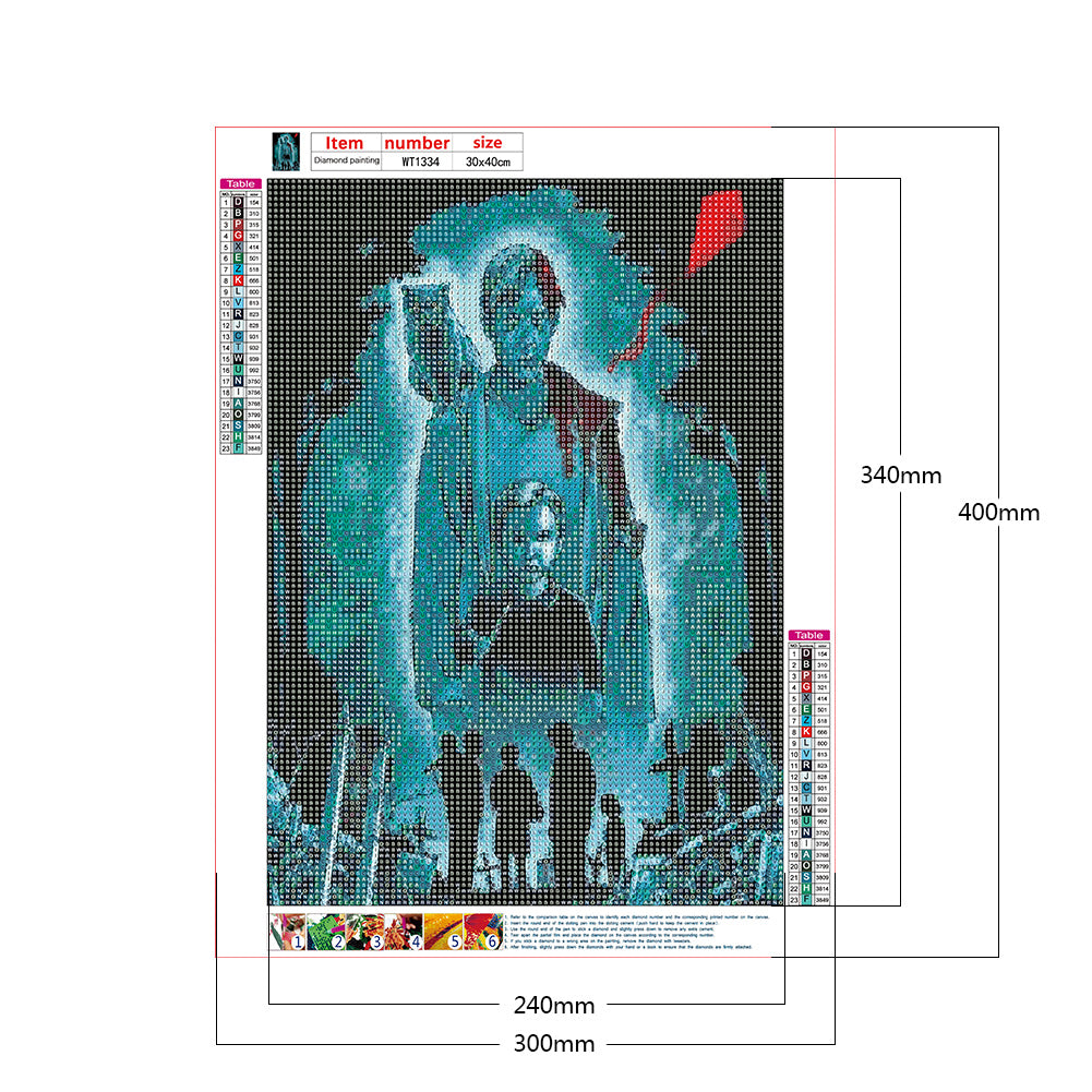 Horror Figure - Full Round Drill Diamond Painting 30*40CM