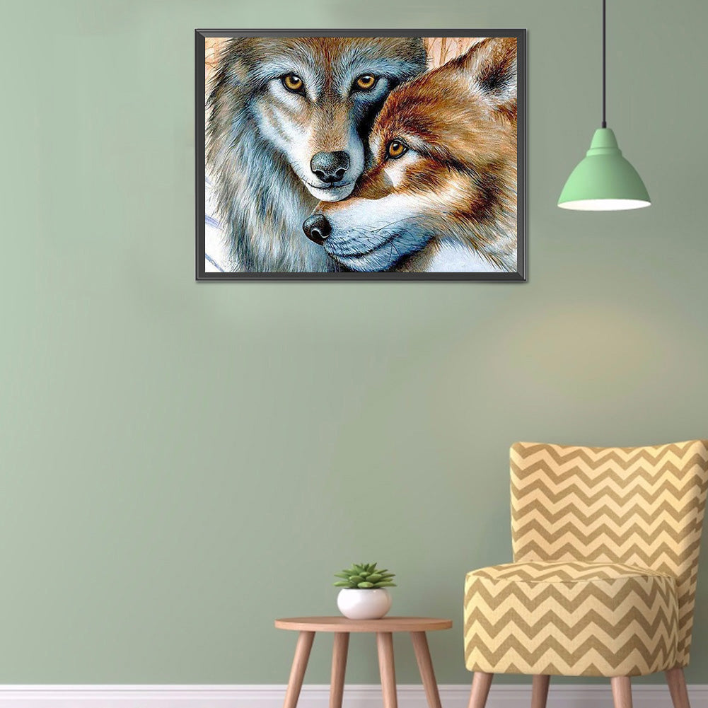 Wolf - Full Round Drill Diamond Painting 40*30CM