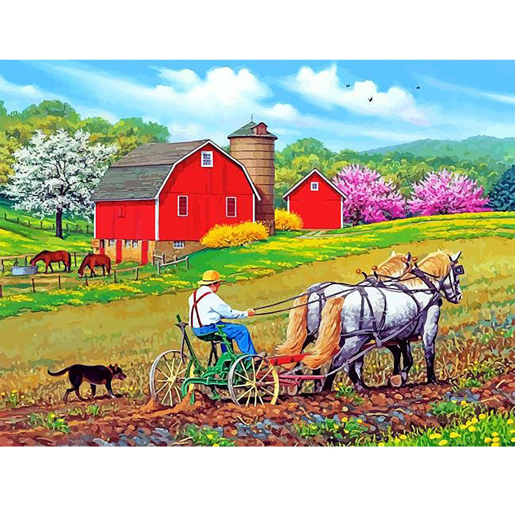 Farm - Full Round Drill Diamond Painting 40*30CM