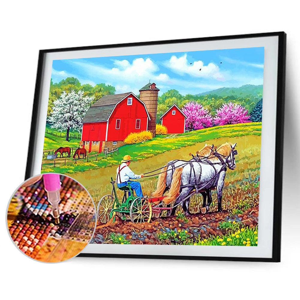 Farm - Full Round Drill Diamond Painting 40*30CM