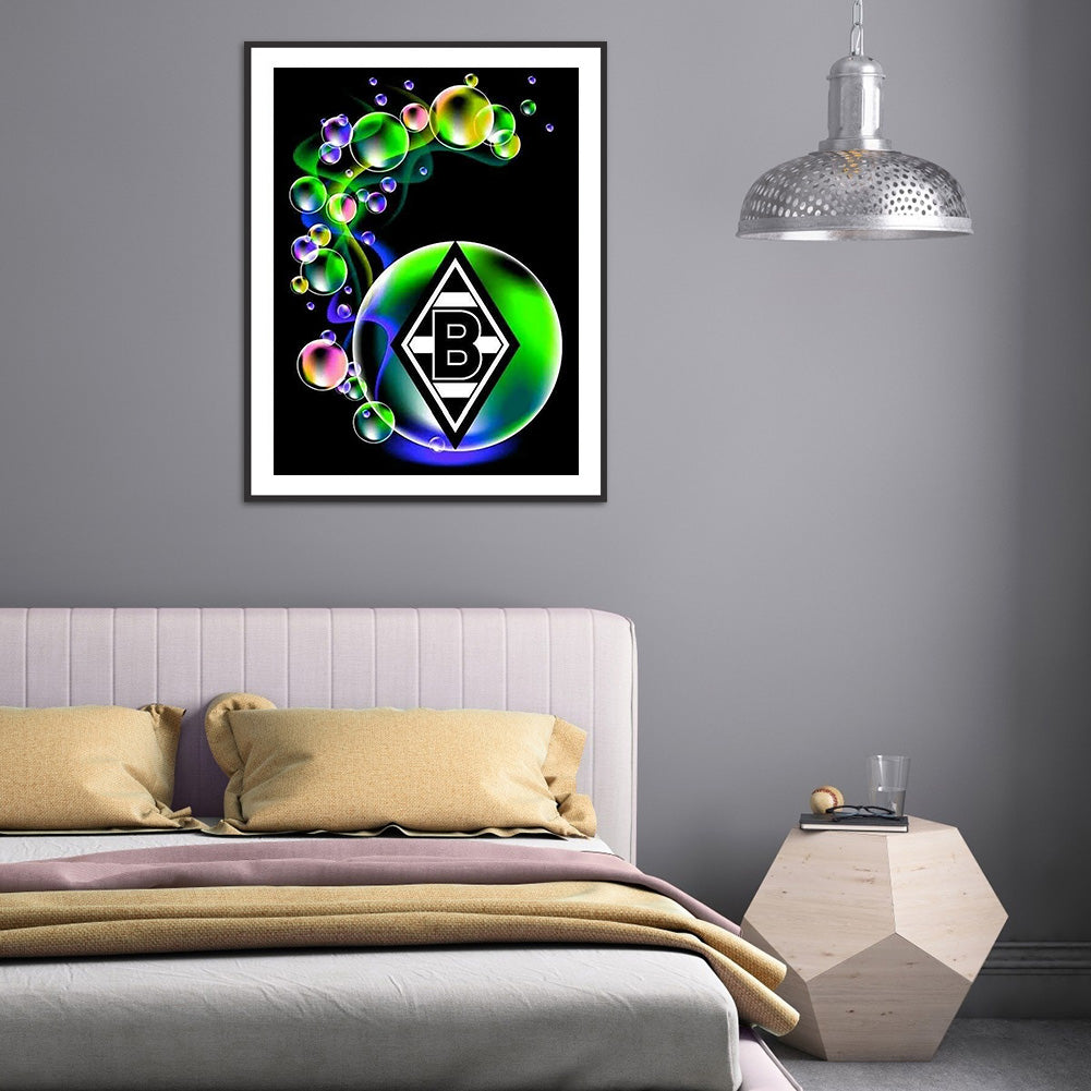 Borussia Monchengladbach Logo - Full Round Drill Diamond Painting 30*40CM