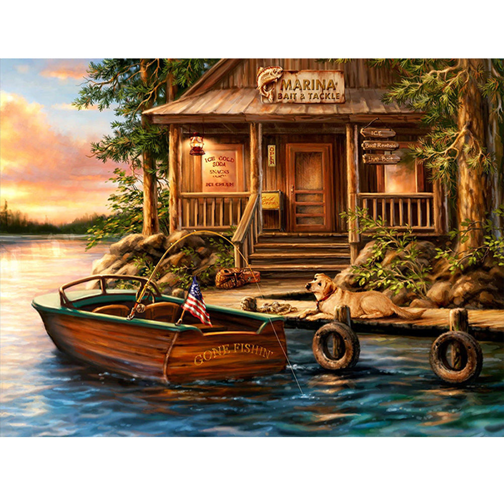 Landscape - Full Round Drill Diamond Painting 40*30CM