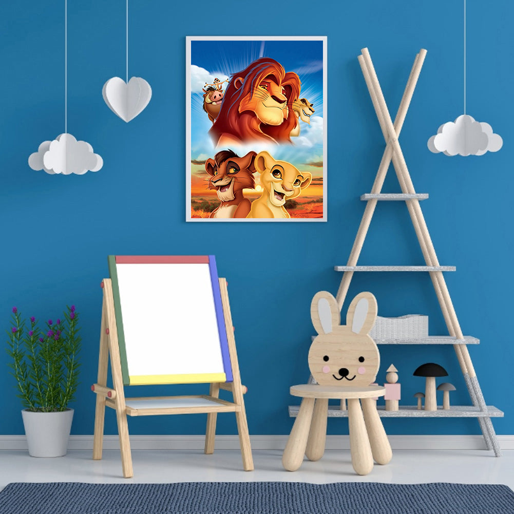 Lion King - Full Round Drill Diamond Painting 30*40CM