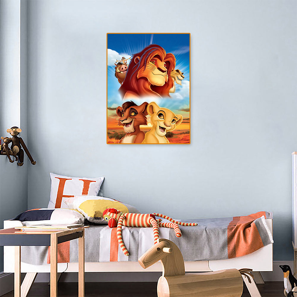 Lion King - Full Round Drill Diamond Painting 30*40CM