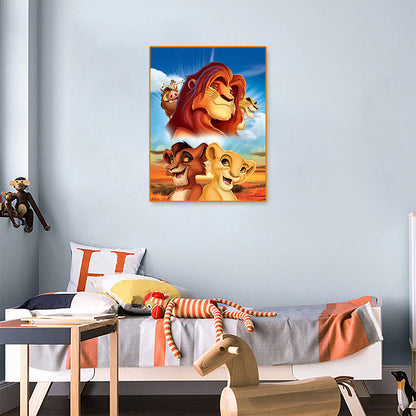 Lion King - Full Round Drill Diamond Painting 30*40CM