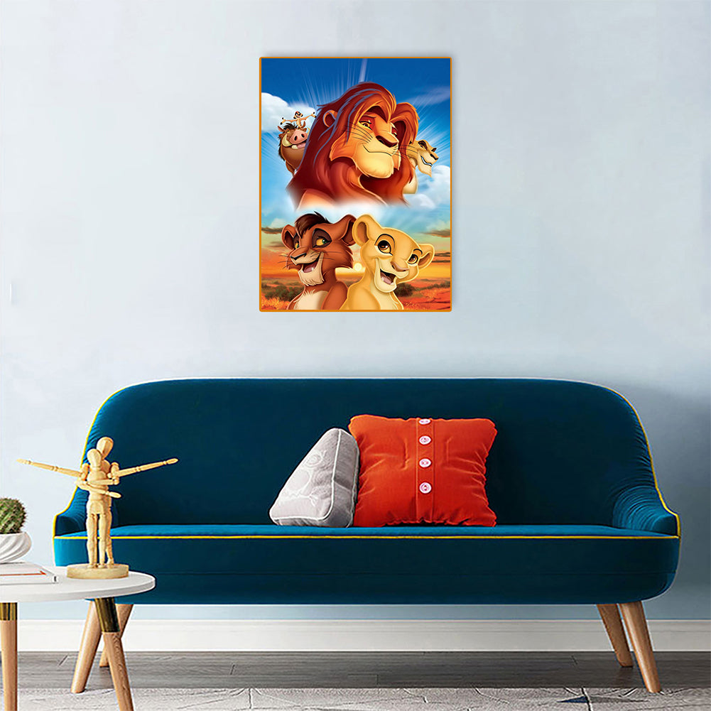 Lion King - Full Round Drill Diamond Painting 30*40CM