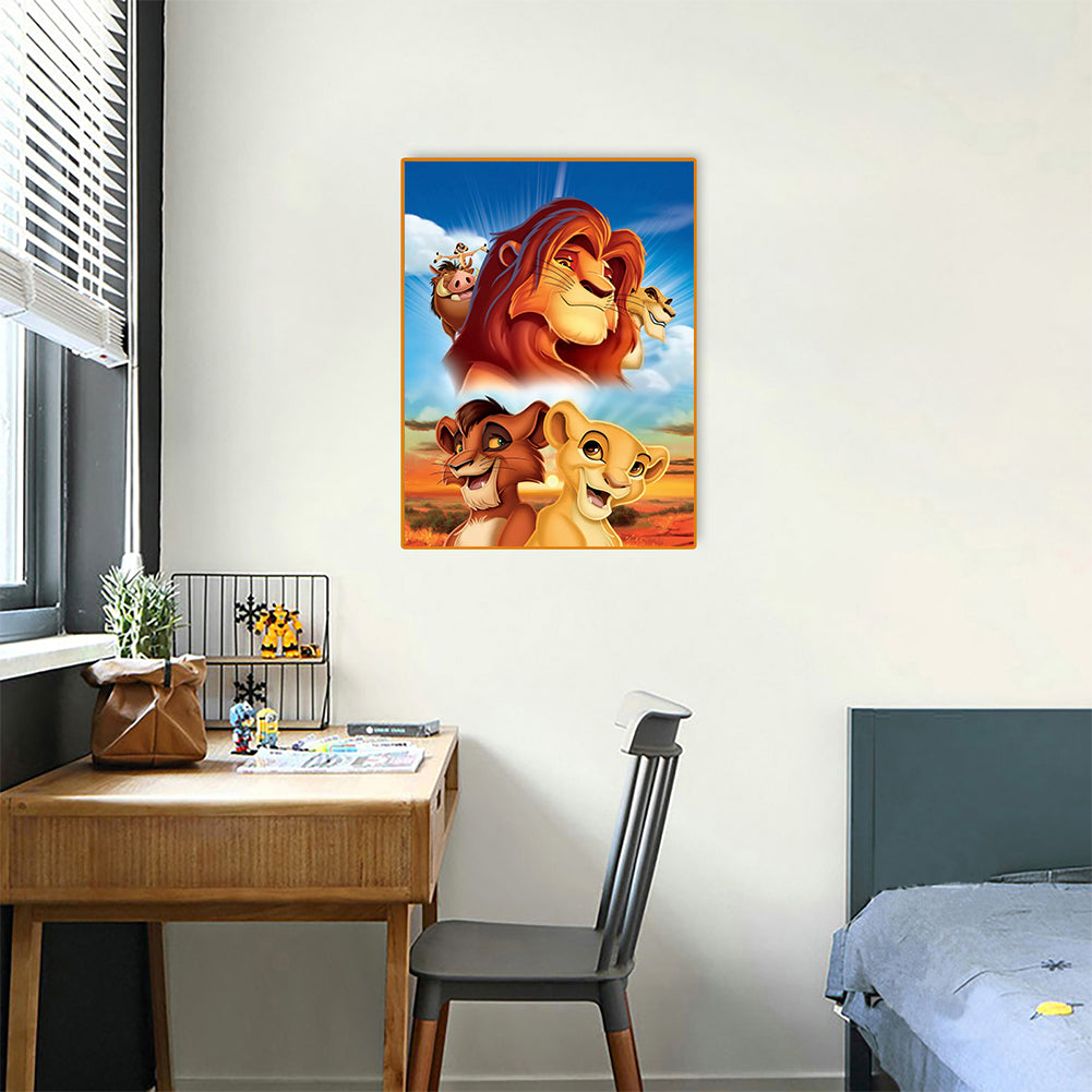 Lion King - Full Round Drill Diamond Painting 30*40CM