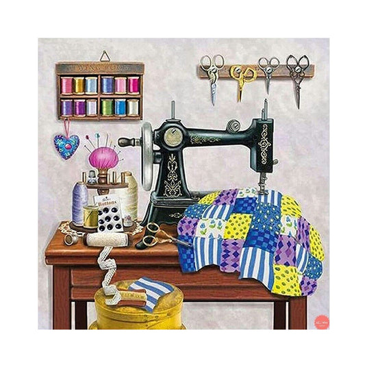 Sewing Machine - Full Round Drill Diamond Painting 40*40CM