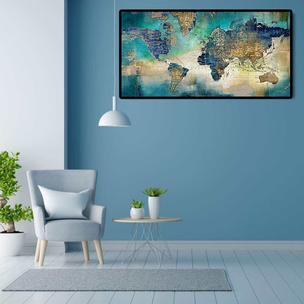 Map - Full Round Drill Diamond Painting 80*40CM