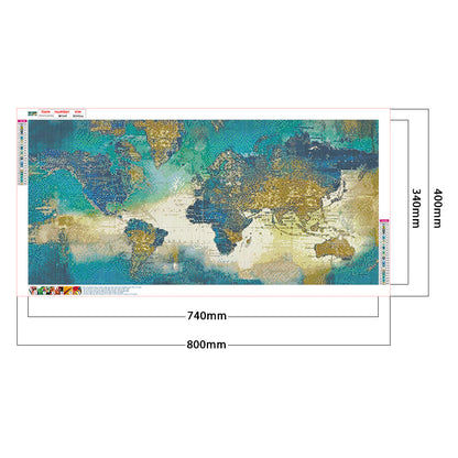 Map - Full Round Drill Diamond Painting 80*40CM