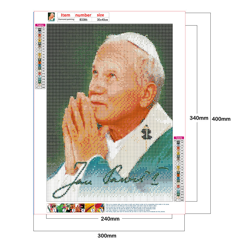 John - Full Round Drill Diamond Painting 30*40CM
