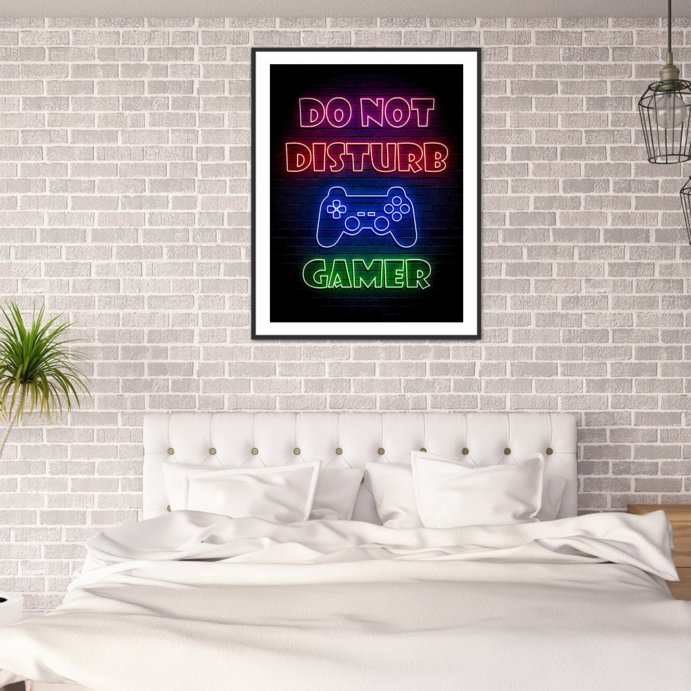 Neon Calligraphy And Painting - Full Round Drill Diamond Painting 30*40CM